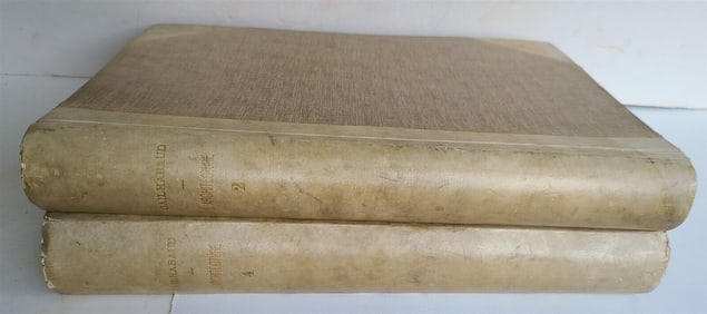 1870 EUROPEAN MEDIEVAL ARCHITECTURE & ART 2 ILLUSTRATED FOLIO VOLUMES antique