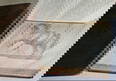1777 2 VOLUMES antique ILLUSTRATED ANIMAL HUSBANDRY TOOLS PLANTING FORESTRY