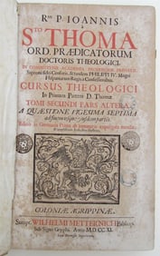 1711 VELLUM BOUND ANTIQUE FOLIO Ioannis a Sto Thoma v. 2