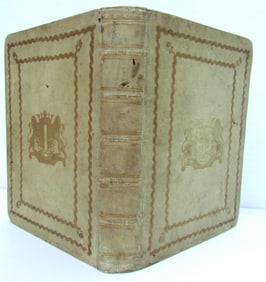1708 TIBULLUS LATIN POETRY ARMORIAL VELLUM BINDING antique ILLUSTRATED