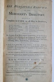 1783 Merchant's Directory LEX MERCATORIA REDIVIVA by W. BEAWES antique folio