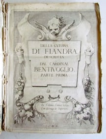 1632 DELLA GUERRA DI FIANDRA by Guido Bentivoglio antique VELLUM War of Flanders