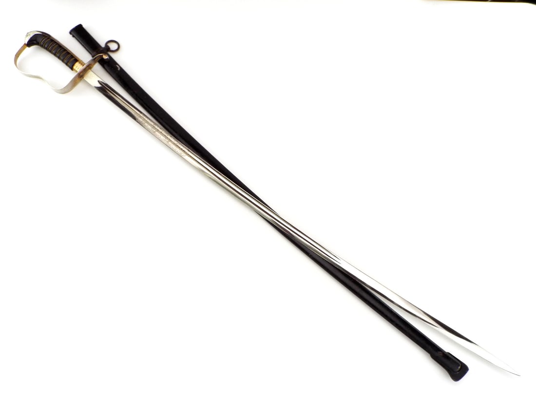 Austrian WWI Officer's Sword by EICKHORN SOLINGEN with Regimental Engraved Blade: Austrian WWI Officer's Sword by EICKHORN SOLINGEN with Regimental Engraved Blade. Full Length 40 inch Blade Length 34 inch
