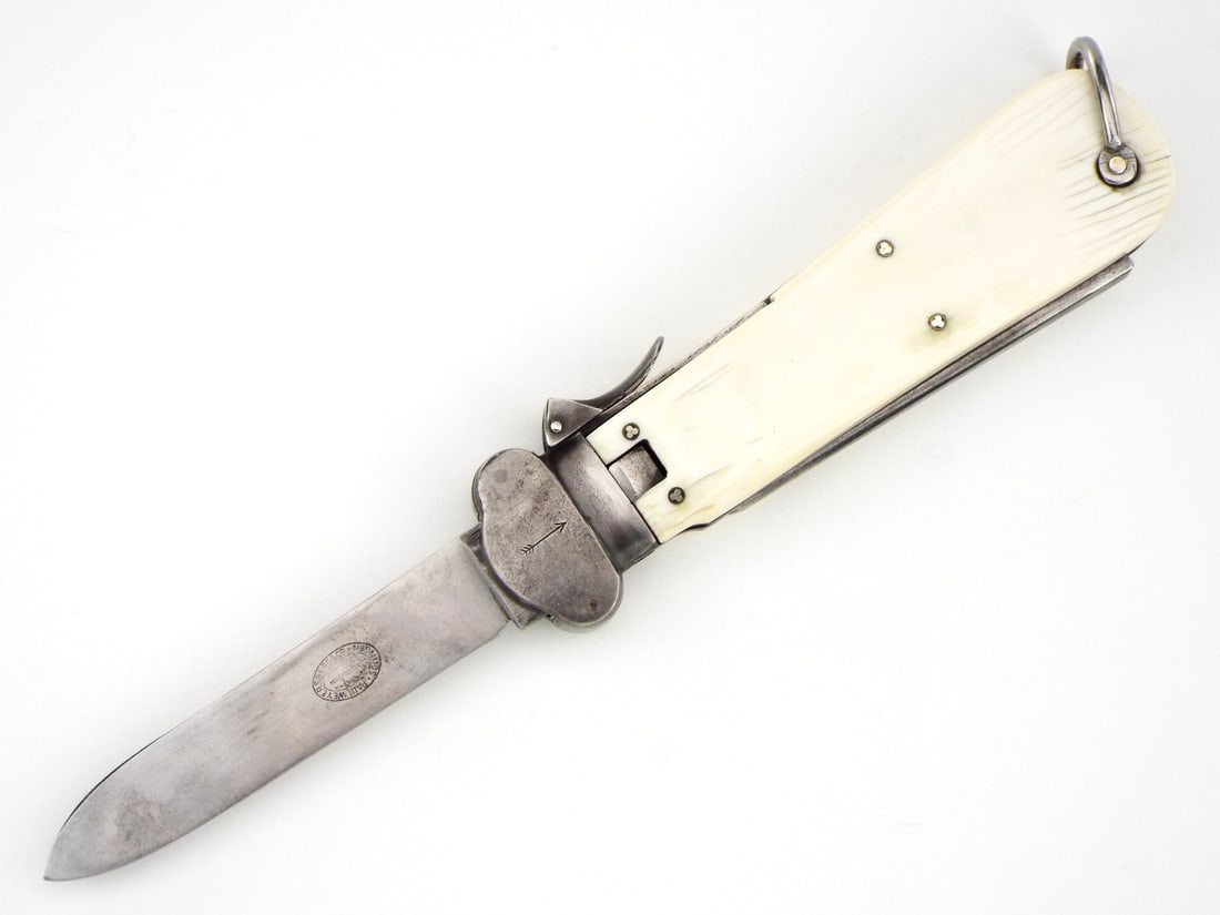 Highly Unusual German WWII Custome Ordered Paratrooper Gravity Knife by WEYERSBERG SOLINGEN Fine (1 of 20)
