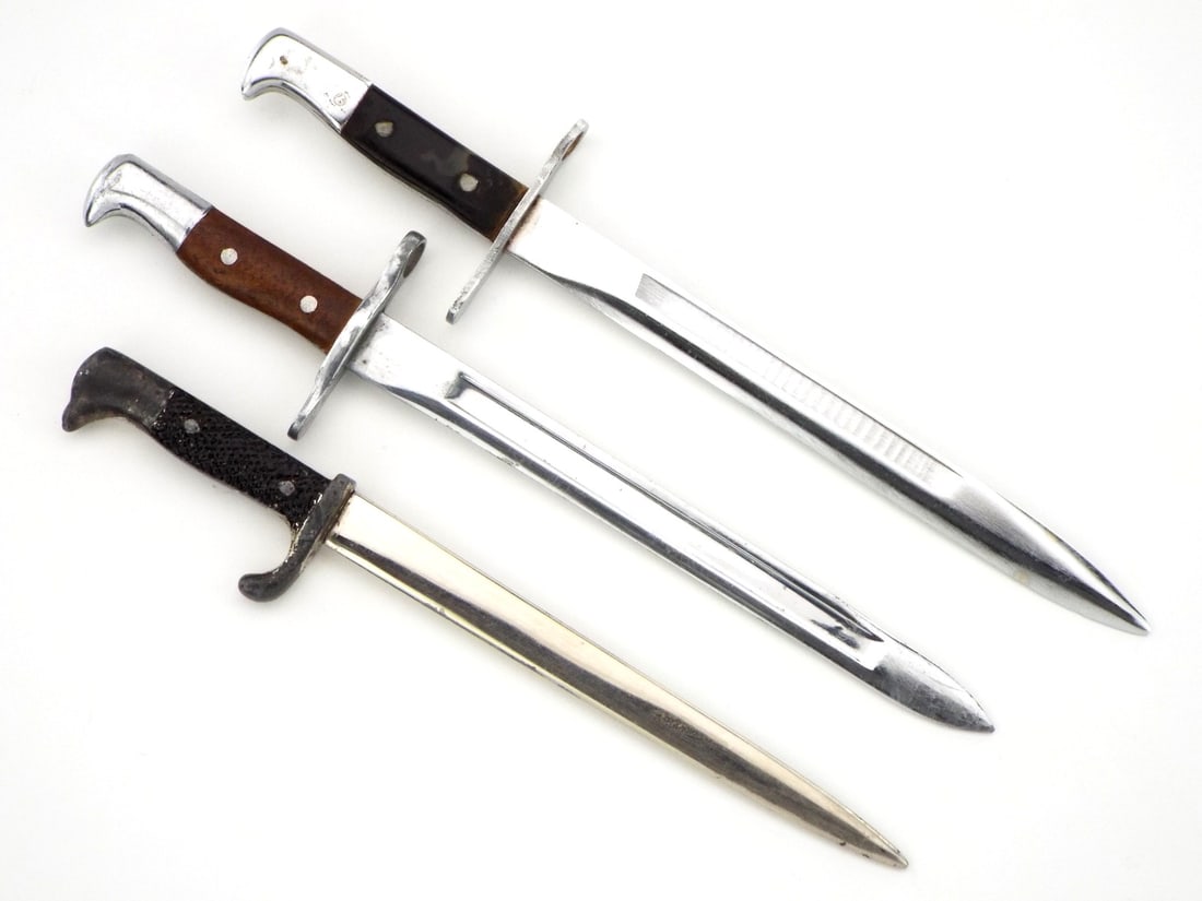 3 Nice MINIATURE German Bayonets: 3 Nice MINIATURE German Bayonets.