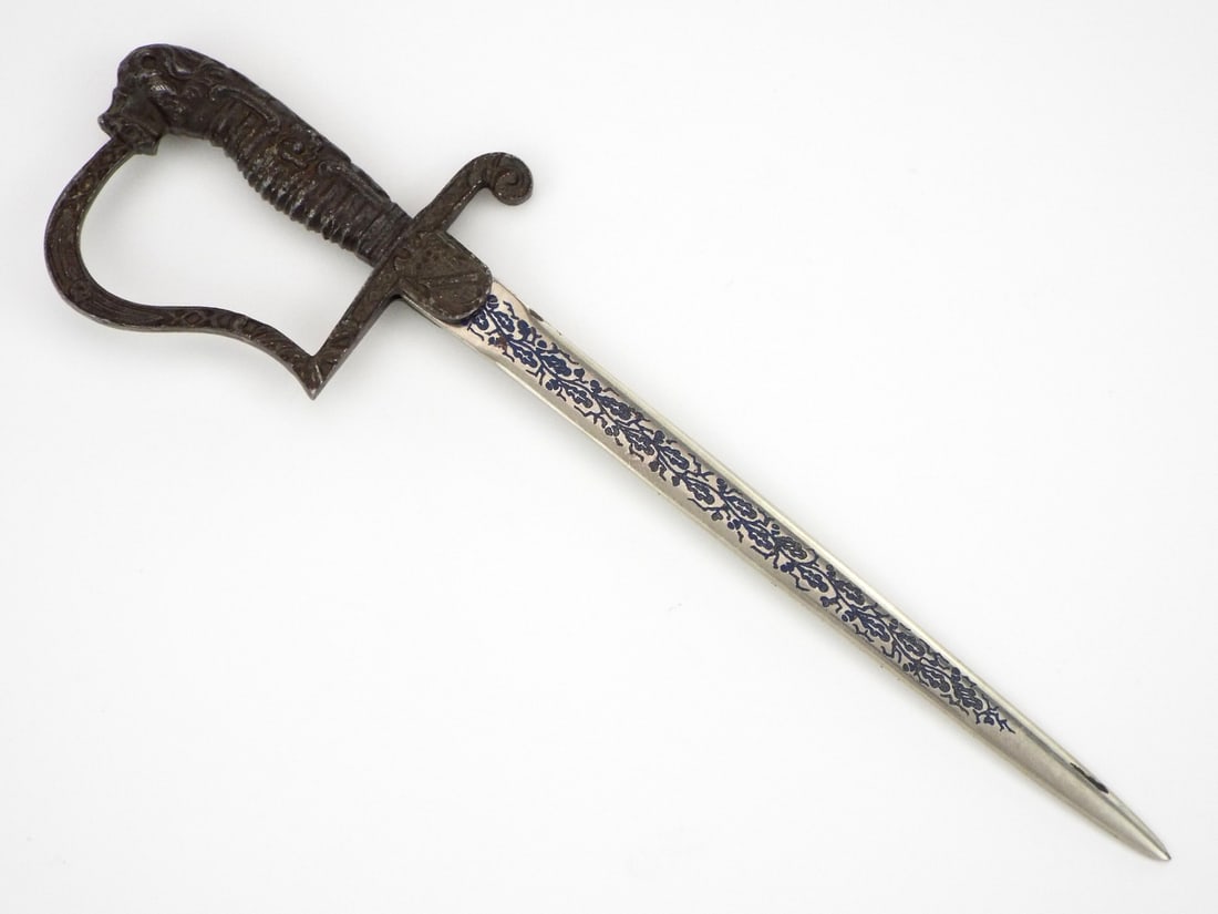 Nice German Lion Head Sword LETTER OPENER (1 of 10)