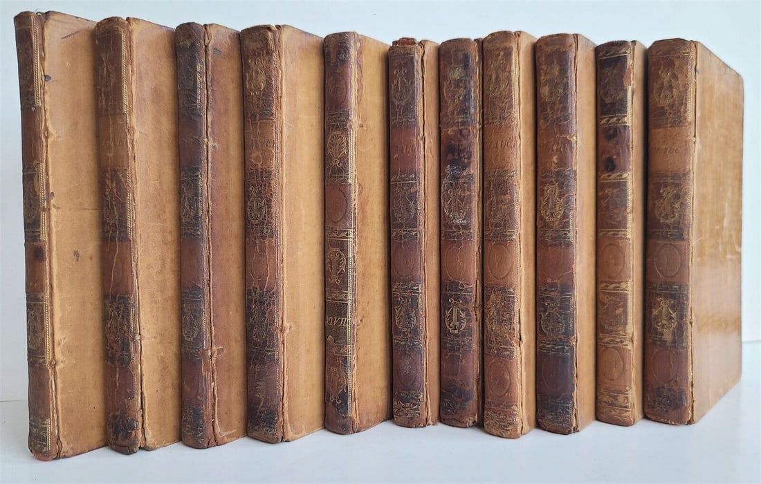 1782 POETICAL WORKS of GEOFFREY CHAUCER antique 11 VOLUMES in ENGLISH (1 of 14)