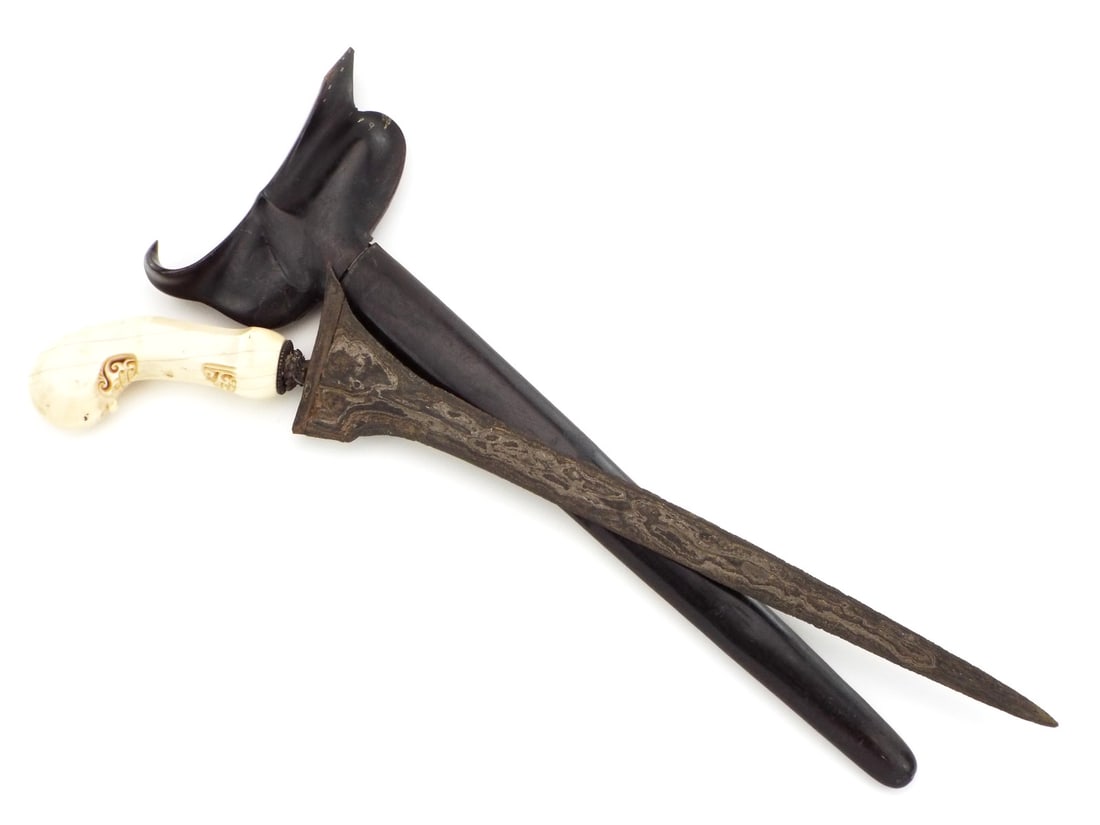 Good Quality Asian Indonesian Malaysian Damascus KRIS Dagger. FINE Handle. (1 of 12)