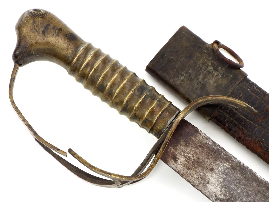 Rarely Encountered American Revolution Horseman's Sword Saber In its Super RARE Leather Scabbard (1 of 15)