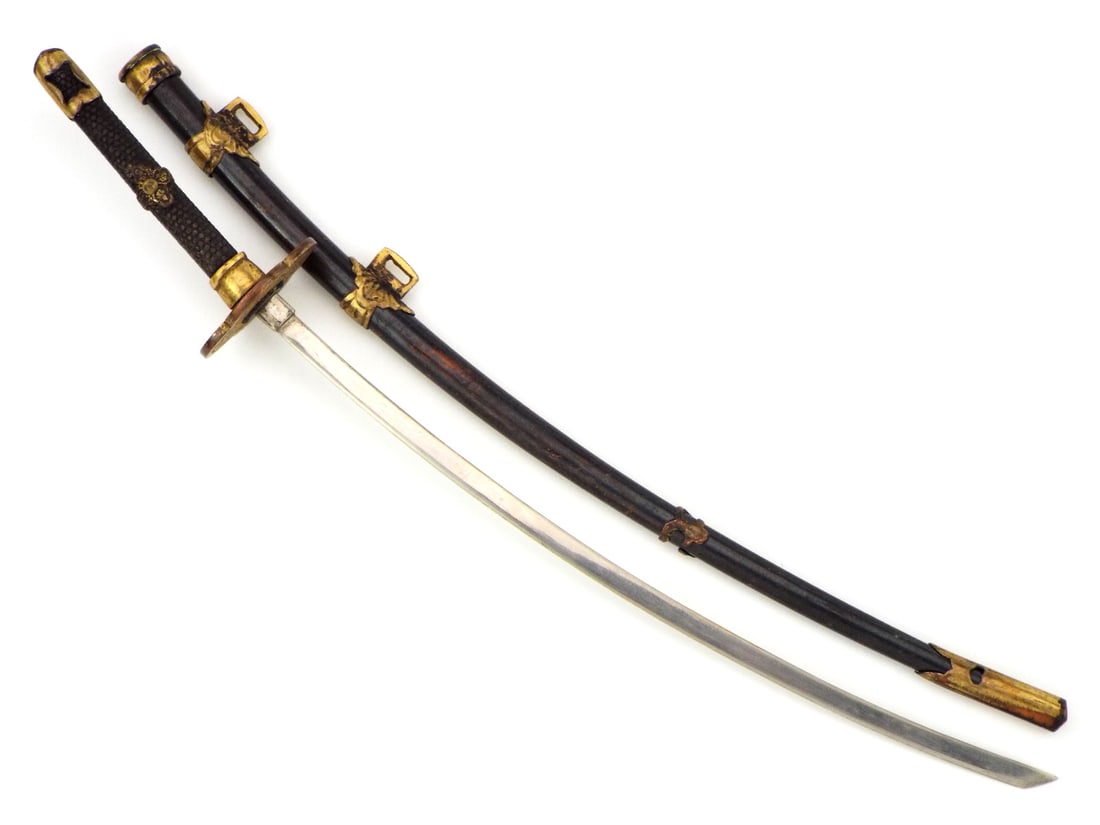 Very Nice Japanese MINIATURE Tachi Sword: Very Nice Japanese MINIATURE Tachi Sword. Full Length 11 Inches Blade Length 6.5 Inches
