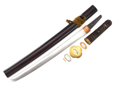 Japanese EDO Samurai WAKIZASHI Sword, Fine Scabbard & Mounts