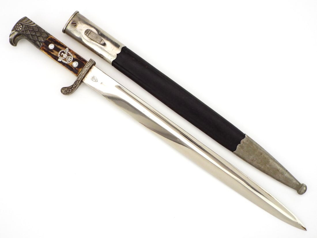 FINE German WWII Matching Police Bayonet by CLEMENT&JUNG SOLINGEN: FINE German WWII Matching Police Bayonet by CLEMENT&JUNG SOLINGEN. Full Length 19 Inches Blade Length 13 Inches
