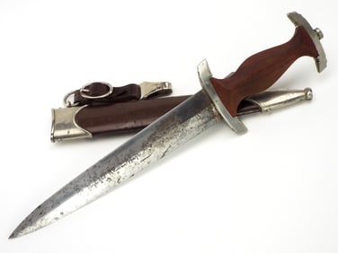 Very Desirable German WWII Partial Ground ROHM SA Dagger by ANTON WINGEN