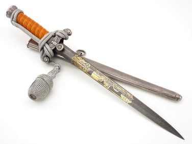 German WWII Damascus Presentation Army Officers Dagger by ALCOSO