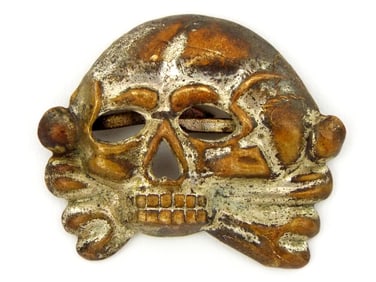 German WWII Early SS "Danziger" Style Cap Skull