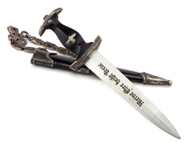 German WWII Miniature SS Chained Dagger