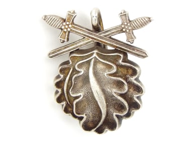German post WWII 1957 Silver Oak leaf Cluster with Swords to the Knights Cross