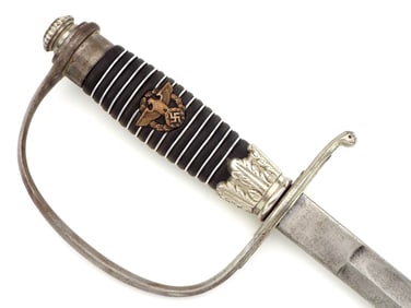 German WWII Police SS Officer's Degen Sword by Carl Eickhorn, NO Scabbard