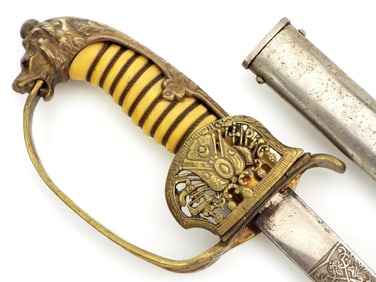 Unique and RARE Turkish WWI German made by E.PACK Naval High Ranking Officers Navy Sword