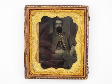 Civil War Tintype Photo Confederate Officer