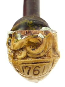 American Revolutionary War Period Clay Pipe Dated 1761