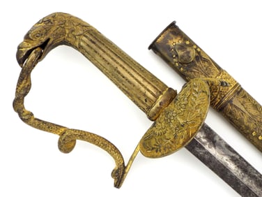 Ex Bonhams American War Of 1812 Gilded Brass Eagle Pommel Sword By Frederick W. Widmann