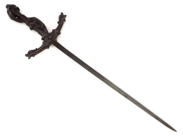 Antique Large French Romantic Stiletto with Very Strong Blade