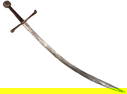 RARE HUNGARIAN WAR SABER CIRCA 1500 WITH ORIGINAL WOODEN GRIP