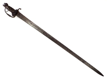Good 17th C. Swedish or Dutch Walloon Rapier Sword with Strong Blade