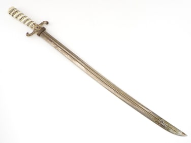 British commemorative 18 century style hunting cutlass manufactured in 20th century by Wilkinson