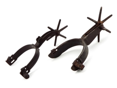 Antique Cowboy  Spurs Hand Forged Blacksmith Made