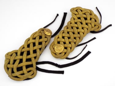 Victorian British 24th Regiment Officers Shoulder Boards Epaulettes
