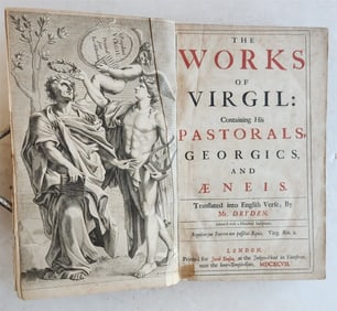 1697 WORKS of VIRGIL by DRYDEN antique ILLUSTRATED w/ 101 AMAZING PLATES