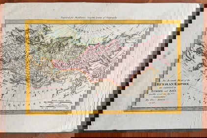 1778 MAP OF RUSSIA antique AN ACCURATE MAP OF RUSSIAN EMPIRE