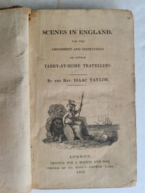 1822 SCENES in ENGLAND antique illustrated CHILDRENS BOOK
