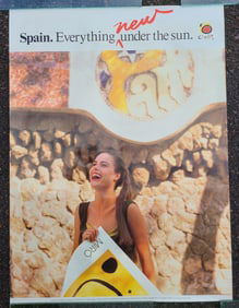 1970s SPAIN TRAVEL POSTER vintage 24.5 by 33"
