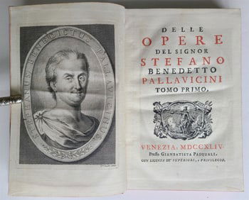 1744 ITALIAN POETRY antique DELLE OPERE DEL SIGNOR STEFANO BENEDETTO PALLAVICINI