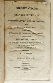 1811 YELLOW FEVER CHANGES of AIR EPIDEMICAL DISEASES in BARBADOES ISLAND antique