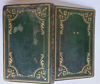 MANUSCRIPT BOOK RELIGIOUS - CATECHISM in FRENCH antique FINE MOROCCO BINDING