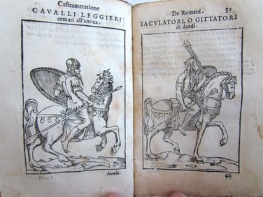 1582 ILLUSTRATED TURKISH GREEK ROMAN MILITARY SPORT BATHS antique 16th century