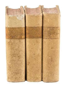 3 VELLUM BOUND 1745 ANTIQUE VOLUMES HISTORY OF TRENT COUNCIL in ITALIAN