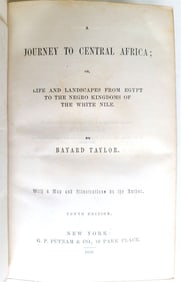 1856 A JOURNEY TO CENTRAL AFRICA by BAYARD TAYLOR antique ILLUSTRATED