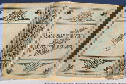 1910 GERMAN GENERAL COMMERCIAL BOOK w/ musical notations antique