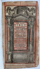 1666 BIBLE in ENGLISH FULLY ILLUSTRATED antique John Bill and Christopher Barker