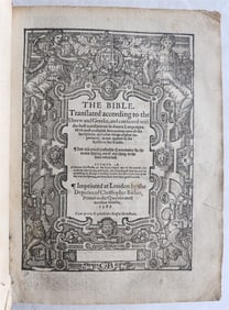 1589 GENEVA BIBLE in ENGLISH antique Old & New Testament Deputies of C. Barker