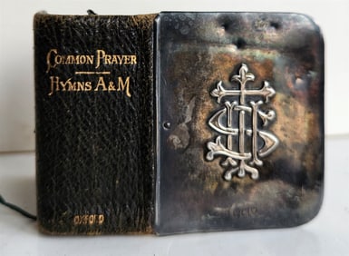 Early 1900s SILVER COVER MINIATURE COMMON PRAYER BOOK antique