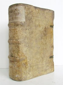 1574 CONCIONES IN EVANGELIA ET EPISTOLAS p.2 antique PIGSKIN BINDING 16th CENT.