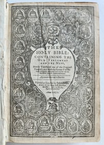 1632 BIBLE in ENGLISH antique Old & New Testament LONDON - ROBERT BARKER