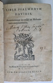 1546 LIBER PSALMORUM DAVIDIS by R.Estienne printer antique BIBLE PSALMS of DAVID