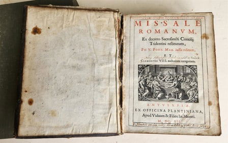 1612 MISSALE ROMANUM PLANTIN PRESS antique ILLUSTRATED 17th CENTURY